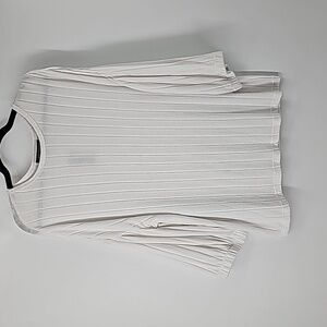 AS Crew Neck Balloon Sleeve Cream Colored Sweater‎ Tunic Top Plus Size